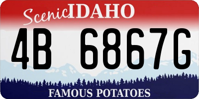ID license plate 4B6867G