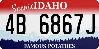 ID license plate 4B6867J