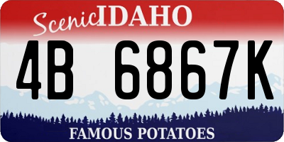 ID license plate 4B6867K