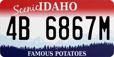ID license plate 4B6867M