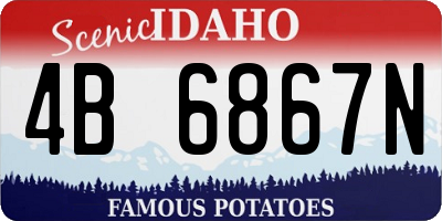 ID license plate 4B6867N