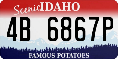 ID license plate 4B6867P