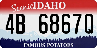 ID license plate 4B6867Q