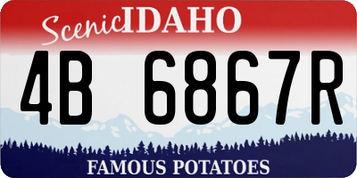 ID license plate 4B6867R