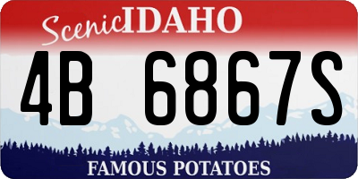 ID license plate 4B6867S