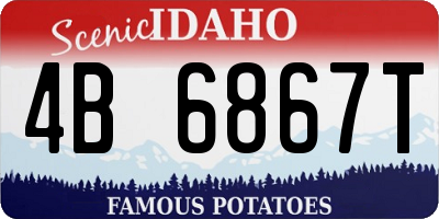 ID license plate 4B6867T