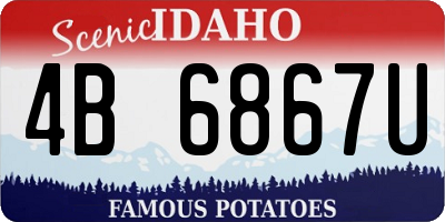 ID license plate 4B6867U