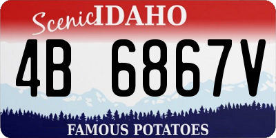 ID license plate 4B6867V