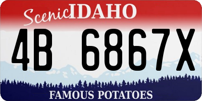 ID license plate 4B6867X