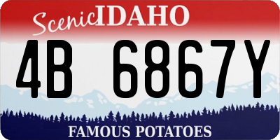 ID license plate 4B6867Y