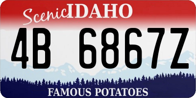 ID license plate 4B6867Z