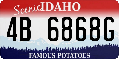 ID license plate 4B6868G