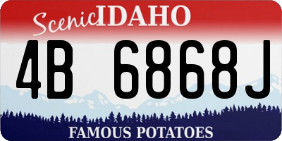 ID license plate 4B6868J