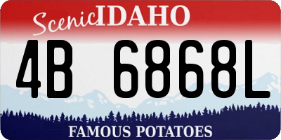 ID license plate 4B6868L
