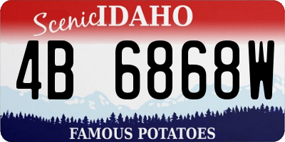 ID license plate 4B6868W