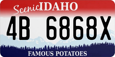 ID license plate 4B6868X