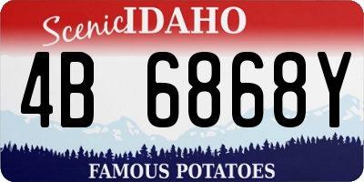 ID license plate 4B6868Y