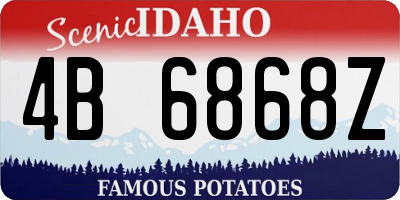 ID license plate 4B6868Z