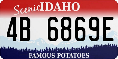 ID license plate 4B6869E