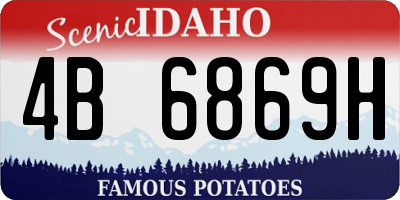 ID license plate 4B6869H