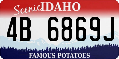 ID license plate 4B6869J