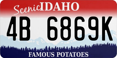 ID license plate 4B6869K