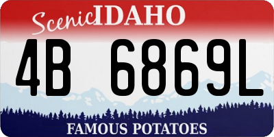 ID license plate 4B6869L