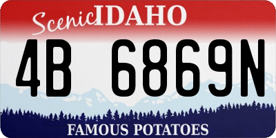 ID license plate 4B6869N