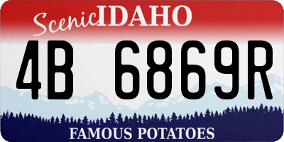 ID license plate 4B6869R