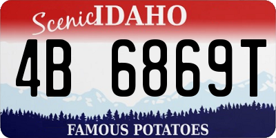 ID license plate 4B6869T