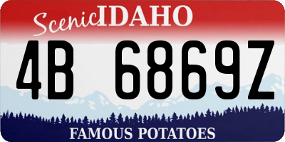 ID license plate 4B6869Z