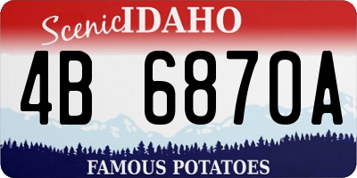 ID license plate 4B6870A