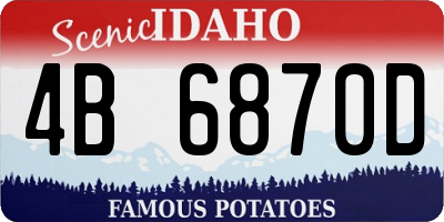 ID license plate 4B6870D