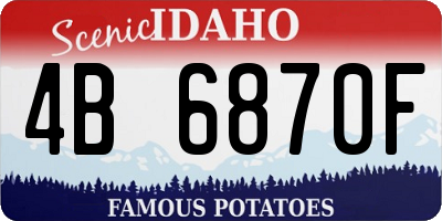ID license plate 4B6870F