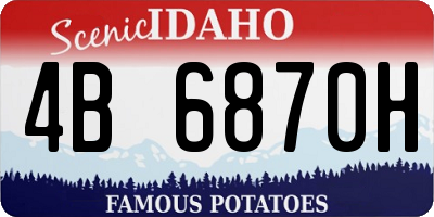 ID license plate 4B6870H