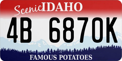 ID license plate 4B6870K