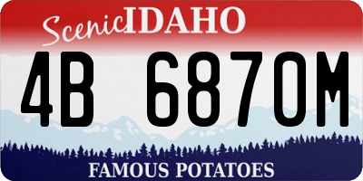 ID license plate 4B6870M