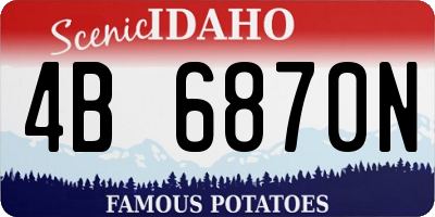 ID license plate 4B6870N