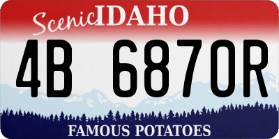 ID license plate 4B6870R