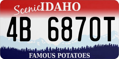 ID license plate 4B6870T
