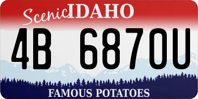 ID license plate 4B6870U