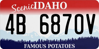 ID license plate 4B6870V