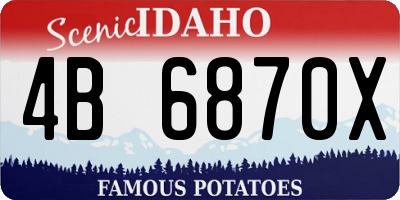 ID license plate 4B6870X