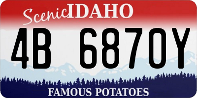 ID license plate 4B6870Y