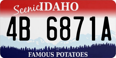 ID license plate 4B6871A