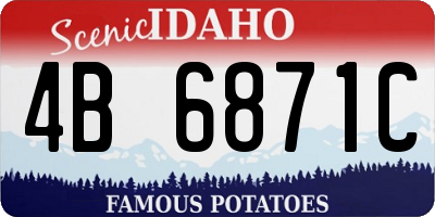 ID license plate 4B6871C