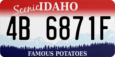 ID license plate 4B6871F