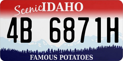 ID license plate 4B6871H