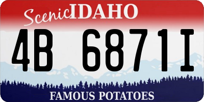 ID license plate 4B6871I