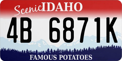 ID license plate 4B6871K